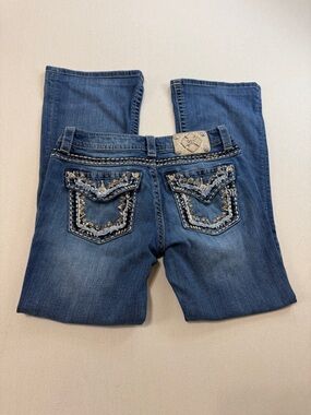 Miss Me Dark Blue Embellished Boot Cut Jeans